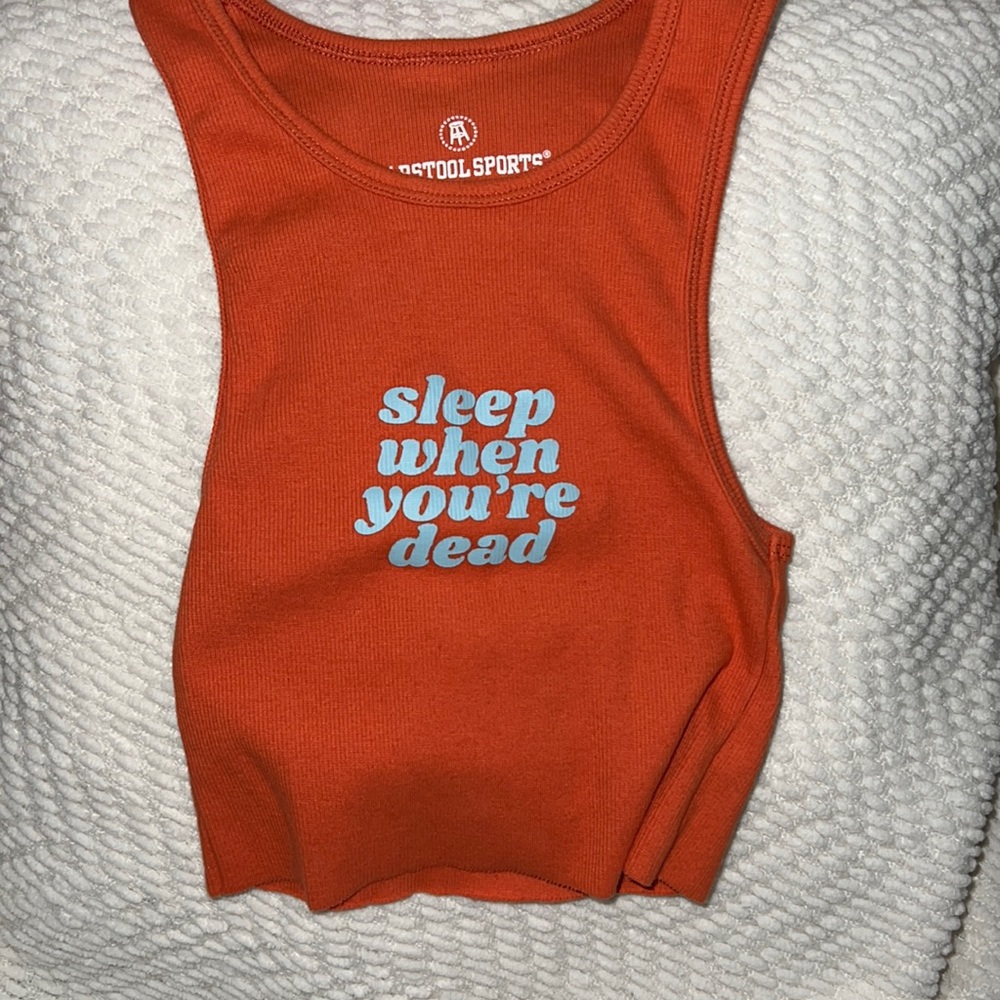 iconic barstool “sleep when you’re  dead “ tank